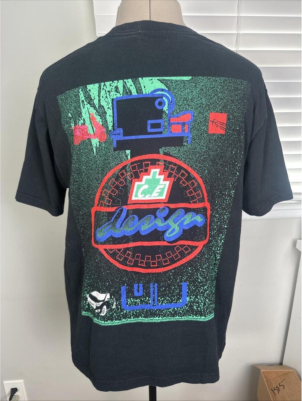 CAV EMPT DESIGN LIGHTER T-SHIRT BLACK Men’s  Large Cotton s/s 19 Made In Japan